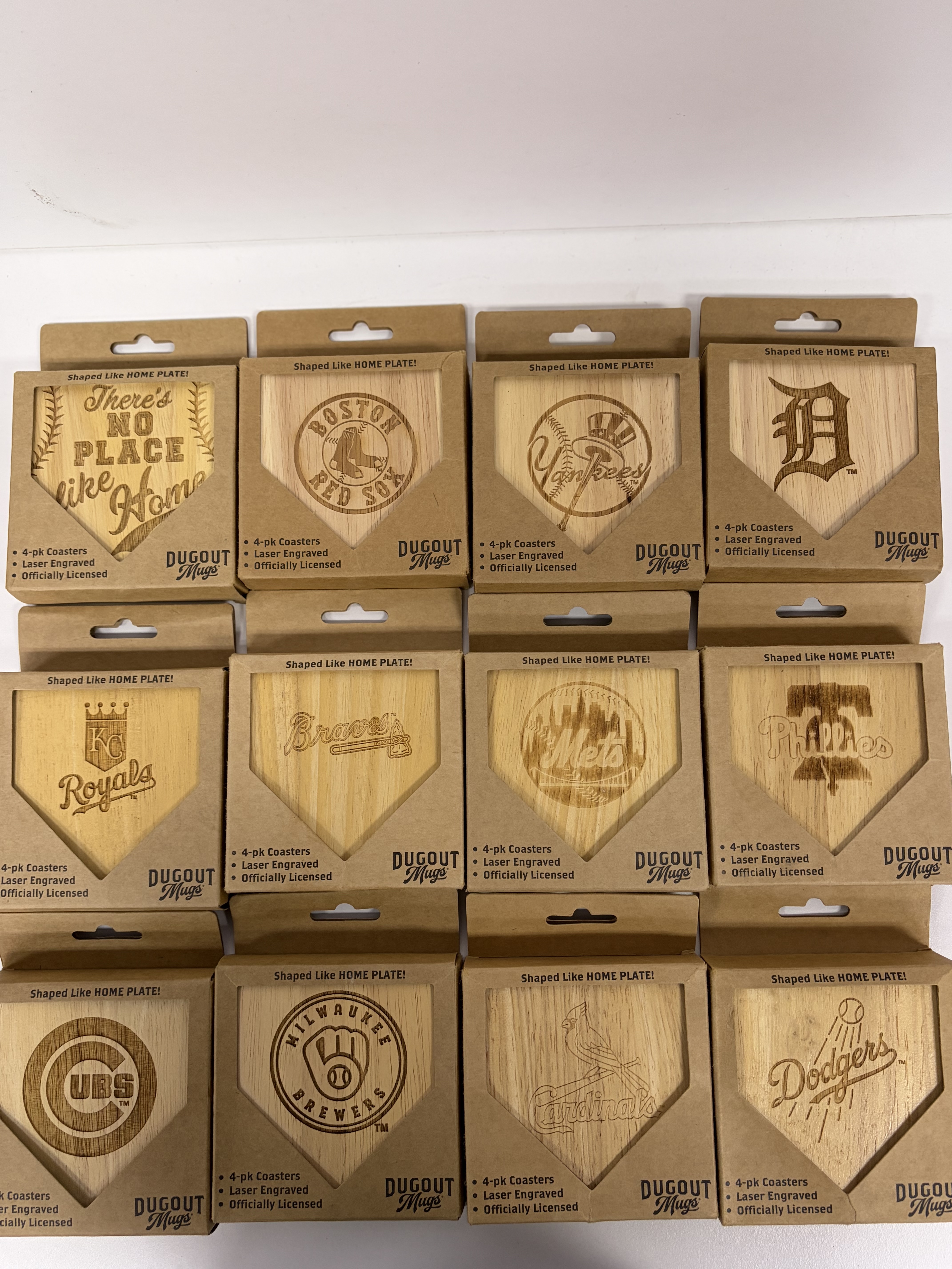 Wooden Coaster 4-Pack