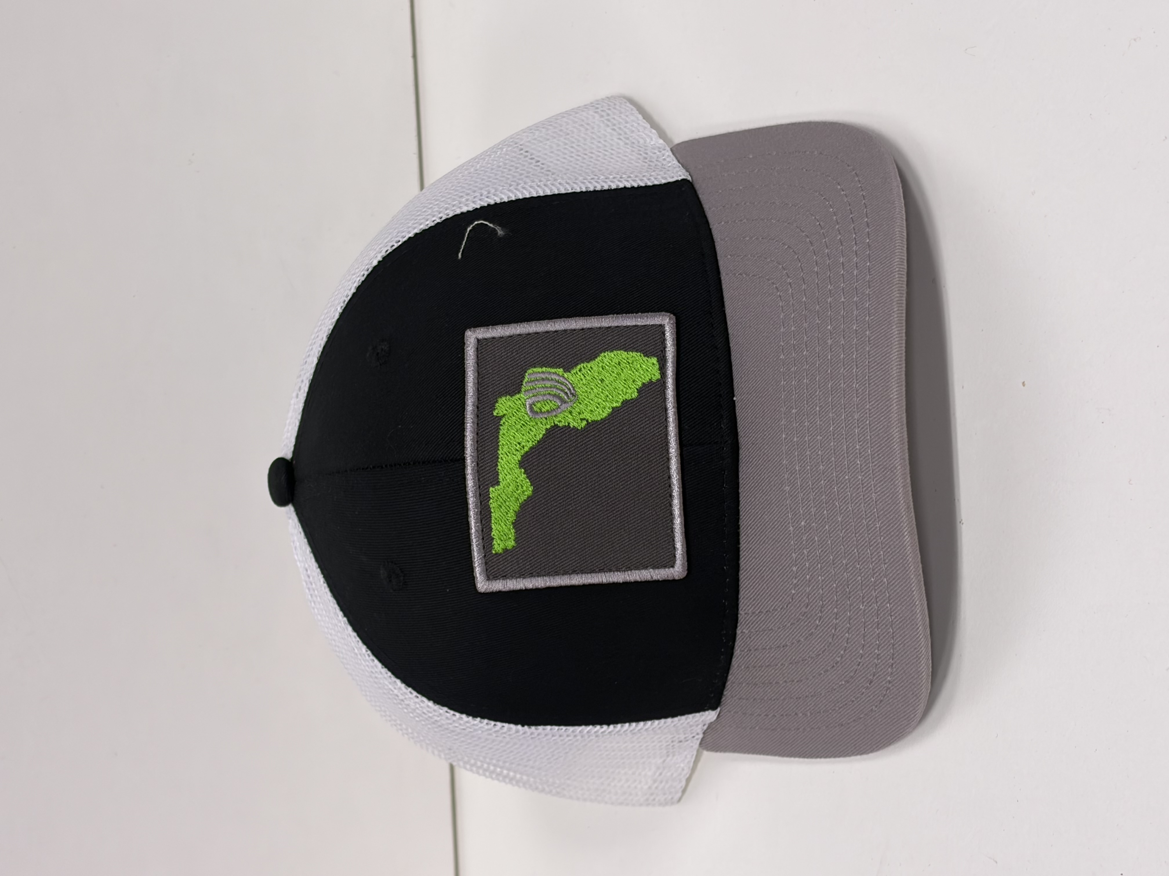 IMG - White Trucker Hat / Lime Green FL & Black PW Logo