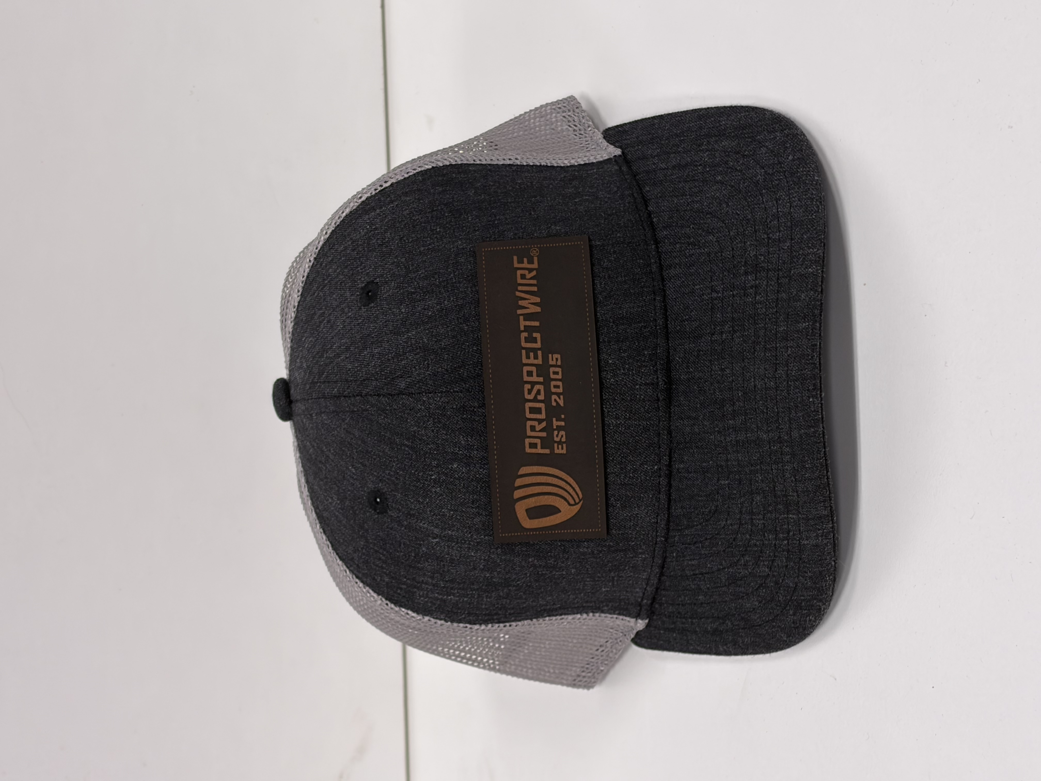 IMG - Black & Gray Trucker Hat / Brown PW Script & Logo