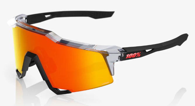 100% - Polished Translucent Grey Matte Black - Red Mirror Lens
