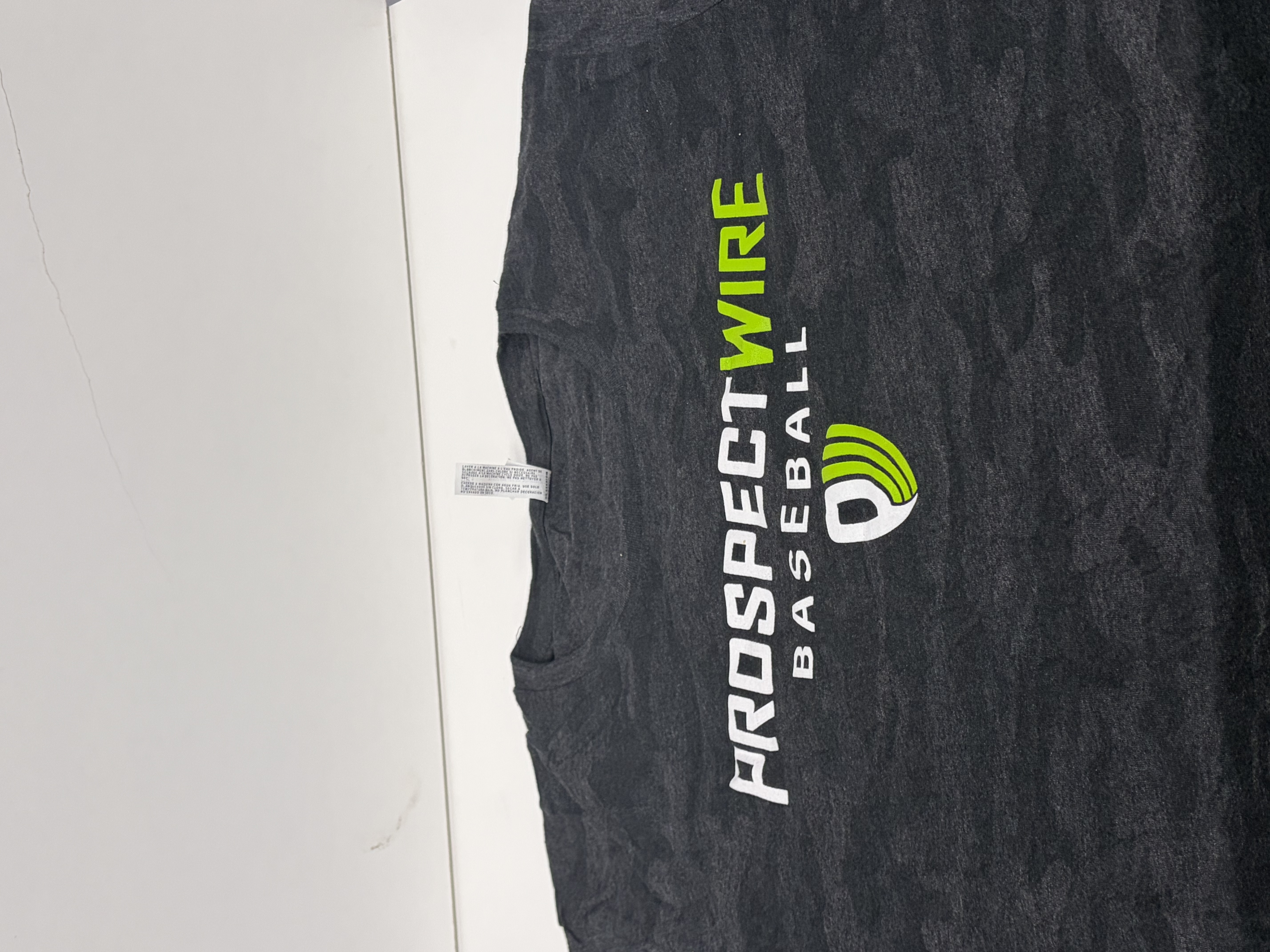 Black SS Cotton T-Shirt / Green & White Script & PW Logo