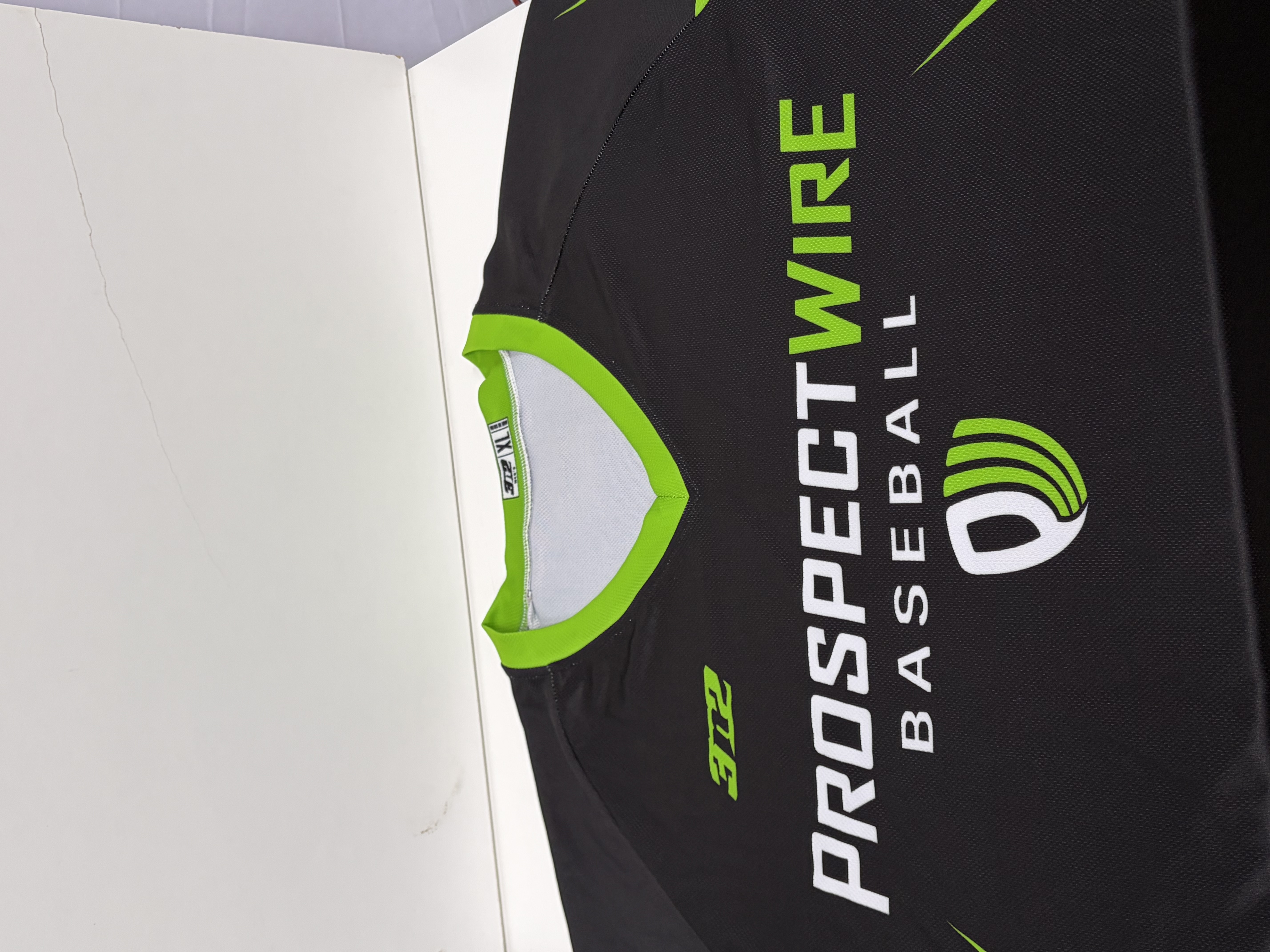 Lime Green & Black SS Jersey / Green & White Script PW Logo - "3