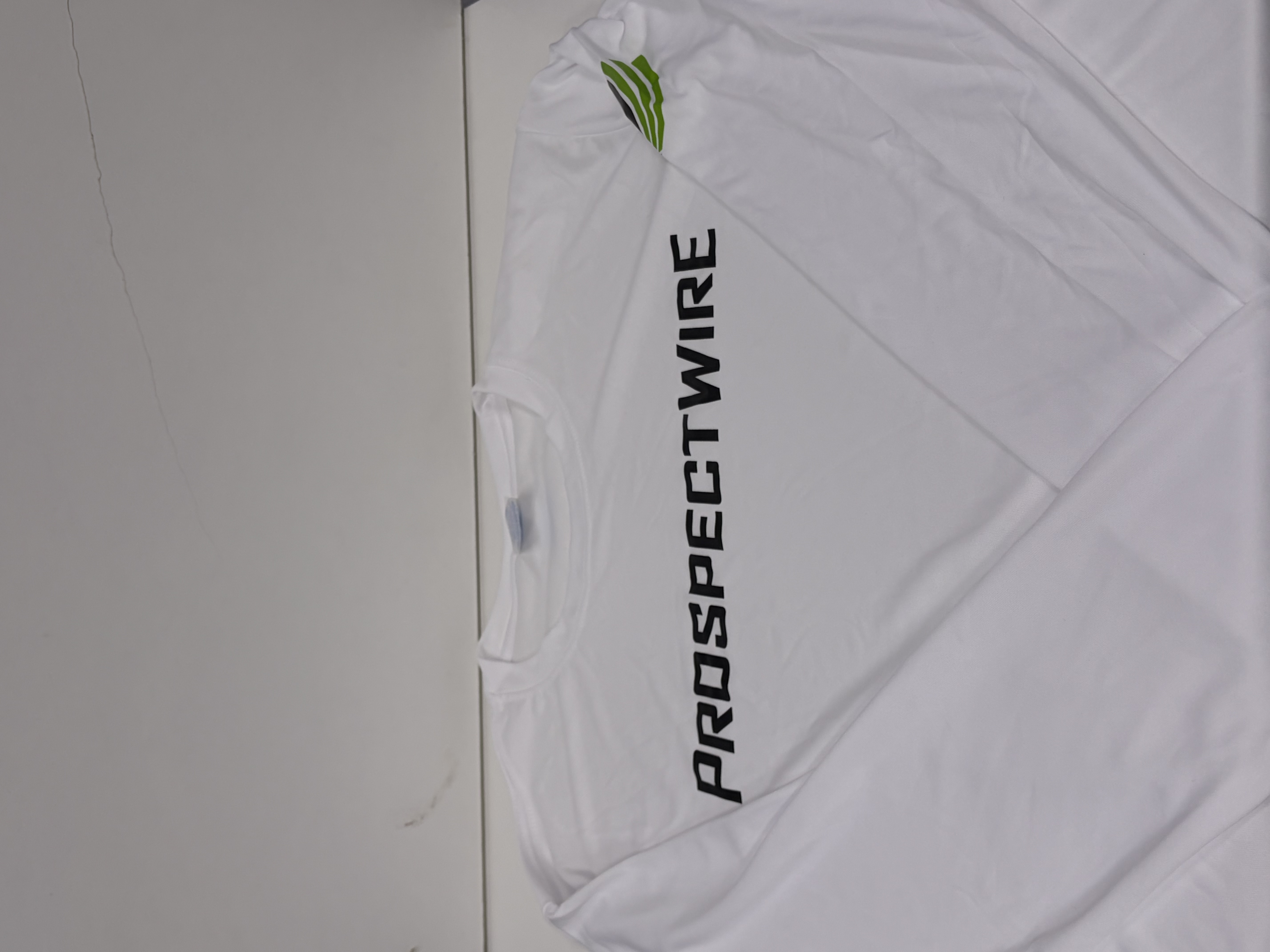 IMG - White LS T-Shirt / Black & Green PW Logo