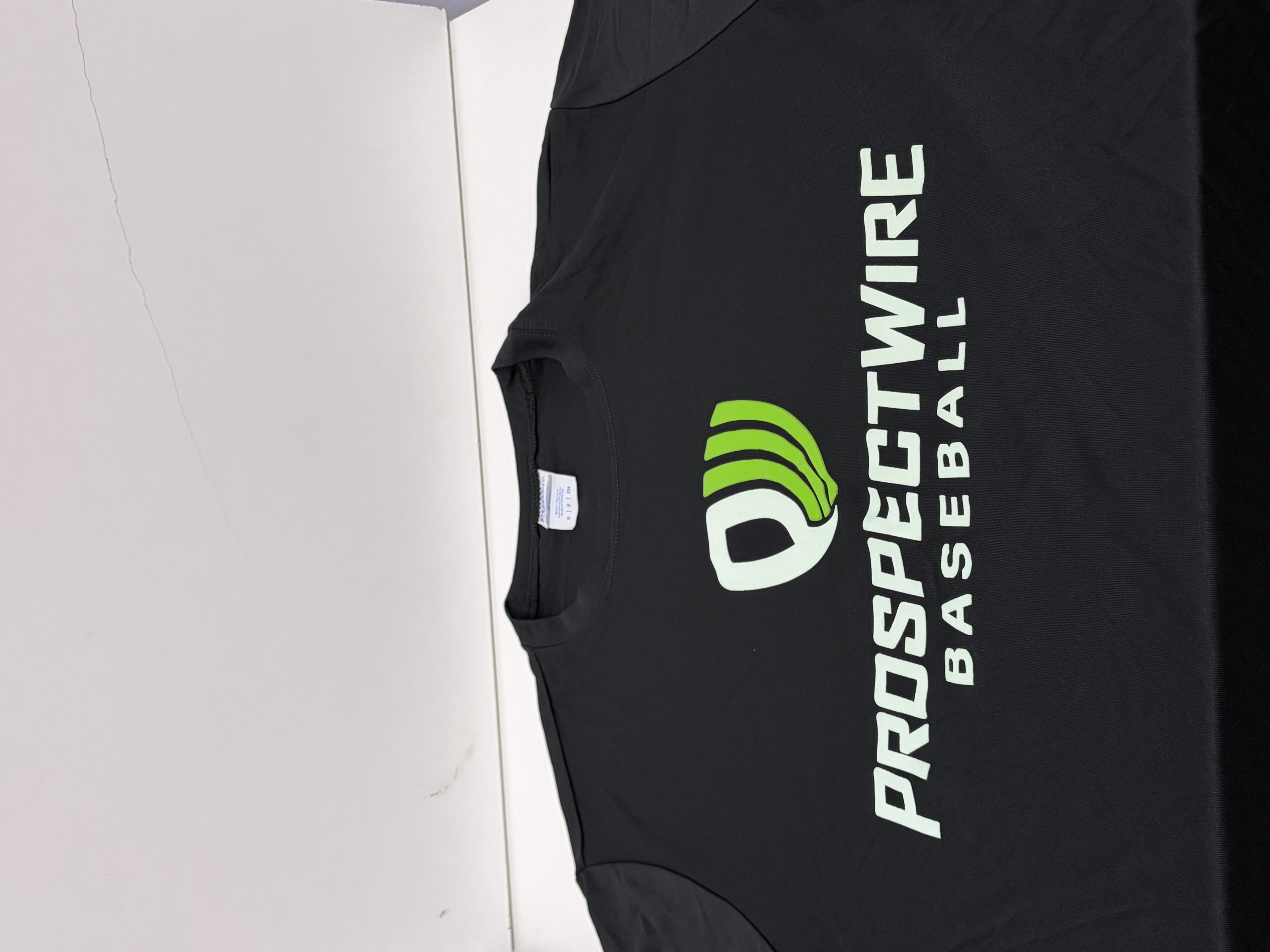 IMG - Black SS T-Shirt / White & Green PW Script & Logo