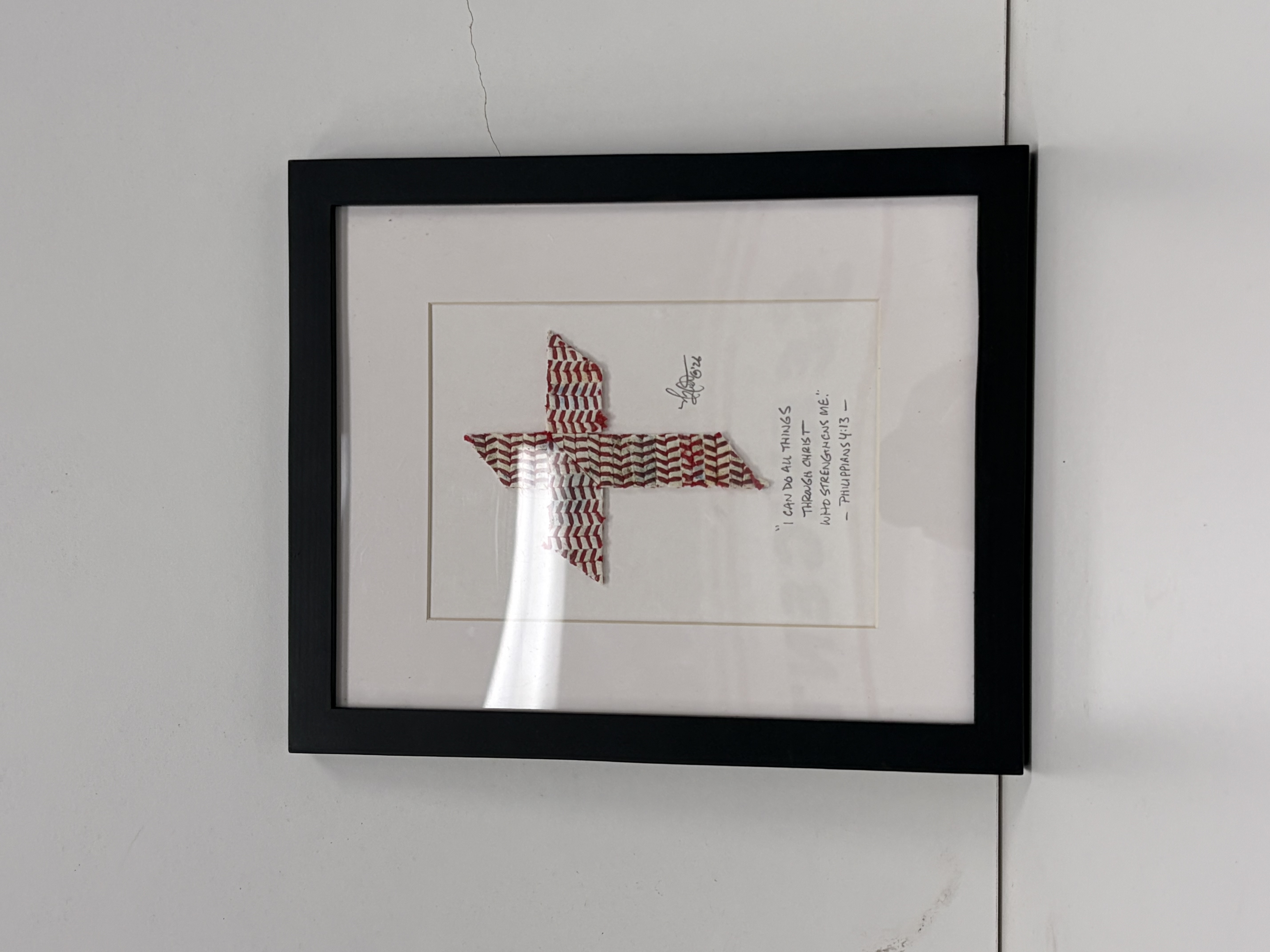 Baseball Seams - Picture Frame / Cross Design