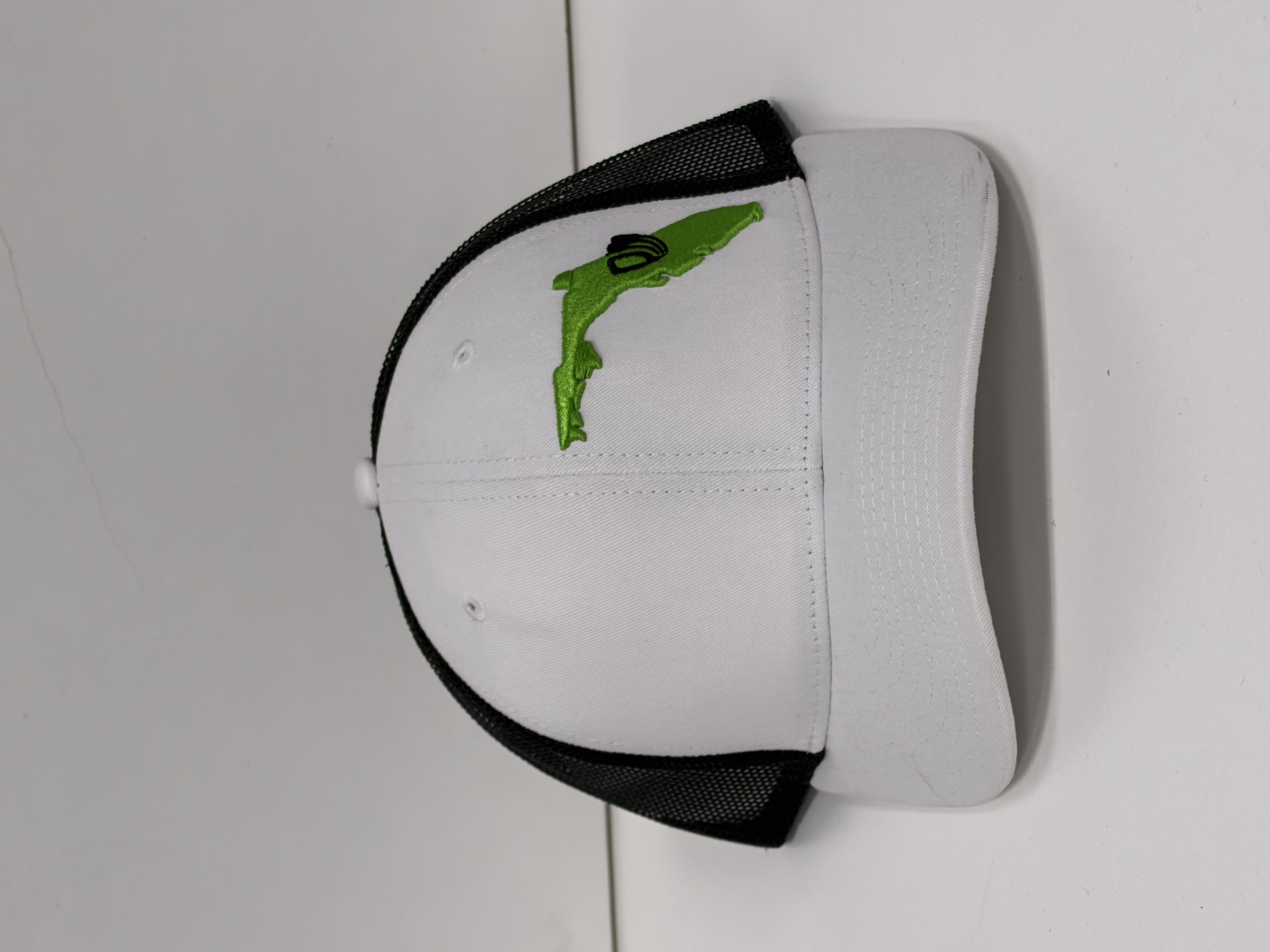 IMG - White Trucker Hat / Lime Green FL & Black PW Logo