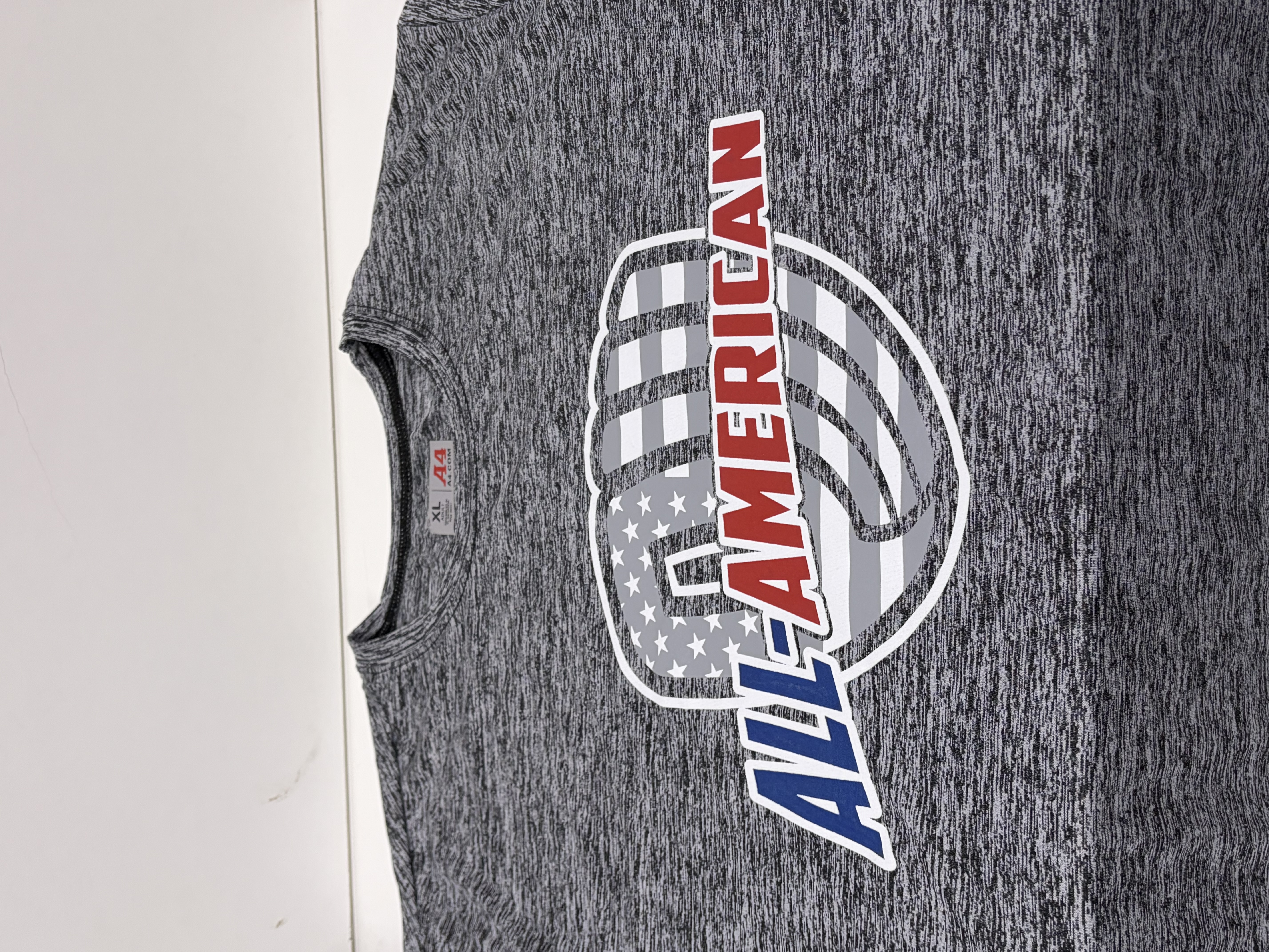 Gray Camo SS T-Shirt / All-American - Gray & White PW & USA Logo