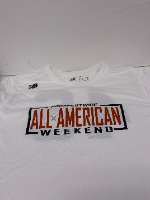 White New Balance T-Shirt / Black & Burnt Orange PW Logo / SS