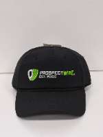 Black Hat / Green & White PW Script & Logo / Adjustable
