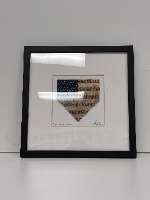Baseball Seams - Picture Frame / Home Plate - USA Flag Design