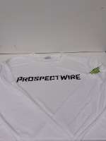 White LS T-Shirt / Black PW Script / Black & Green PW Logo on Sl