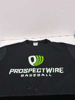 Black SS T-Shirt / White & Green PW Script & Logo