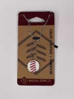 Baseball Seams - Silver Necklace