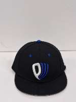Black Hat / Blue & White PW Logo / Flat Bill / Fitted