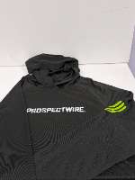 Black LS Hoodie / White PW Script Logo / Green & White Sleeve PW