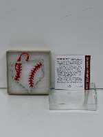 Baseball Seams - Home Plate Christmas Ornament - "Steel Home"